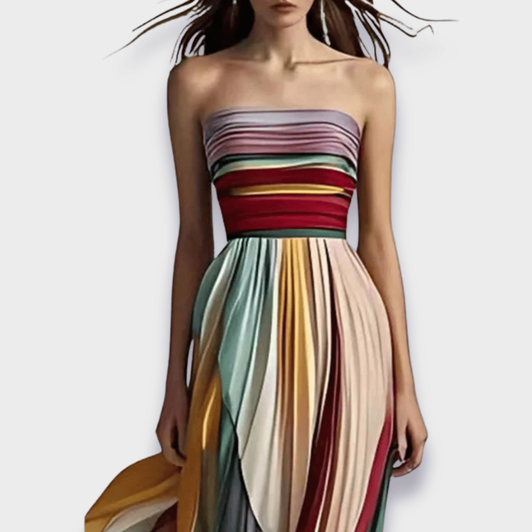 Gesine - Long dress made of high-quality material, handmade