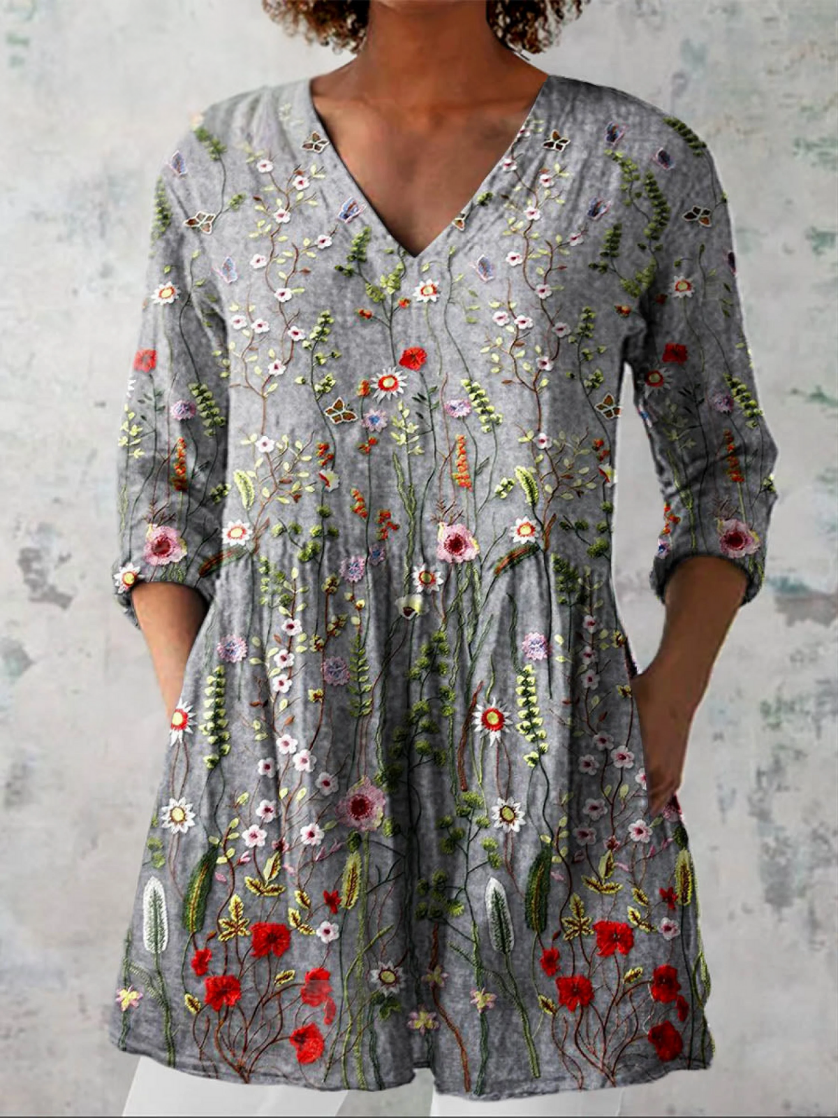 Sloane | Long Blouse with an Attractive Pattern