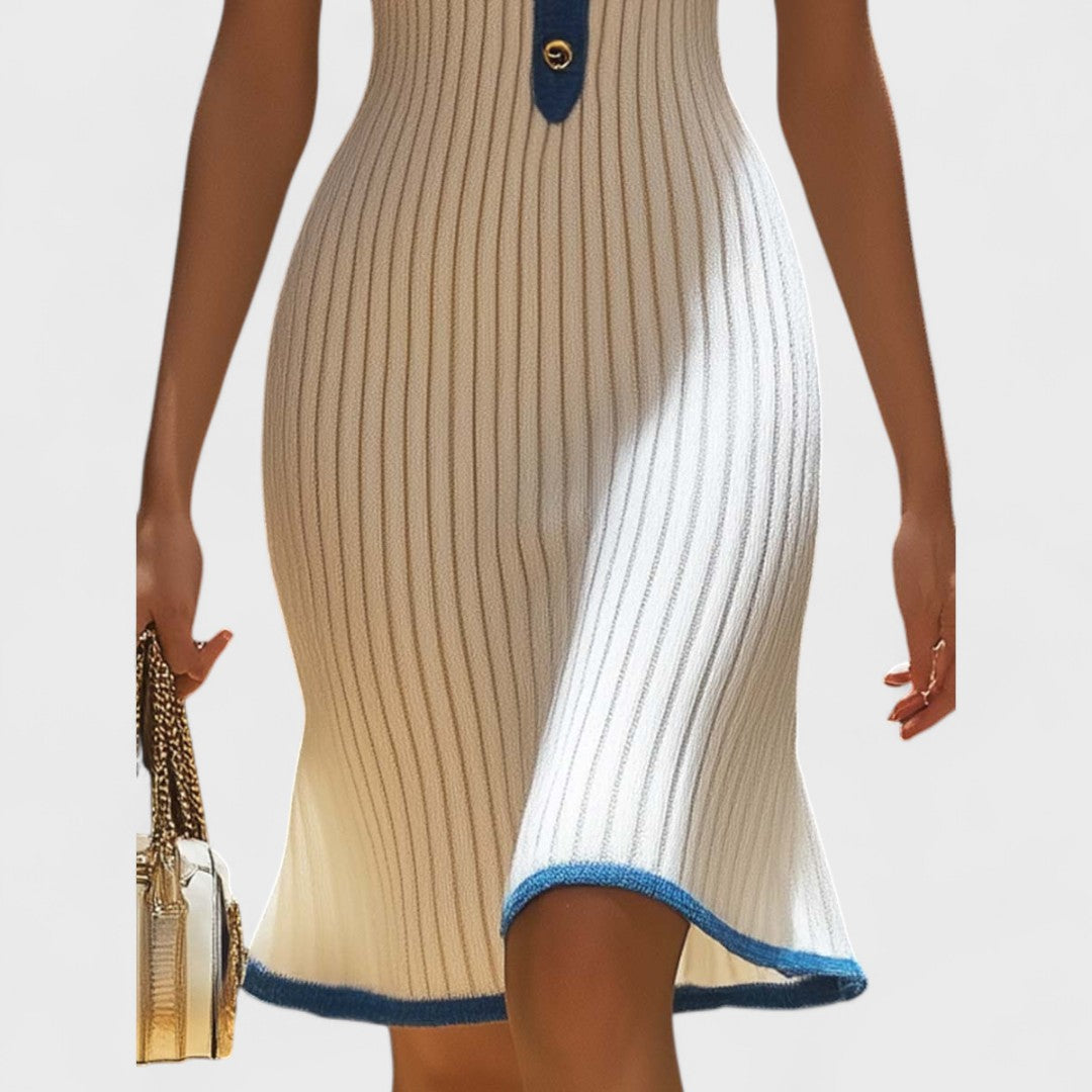 Ellena – Elegantní midi šaty s mašlí