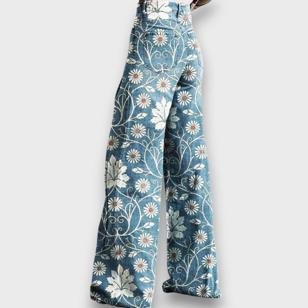 Elaya – Boho Floral Print Jeans