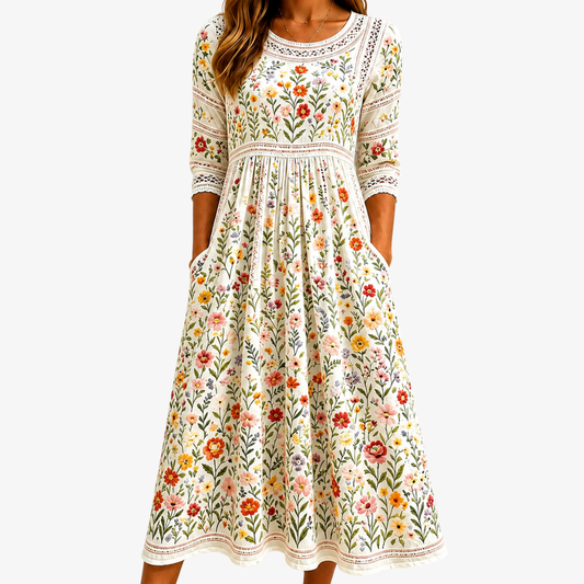 Rozálie | dress with a blossoming meadow