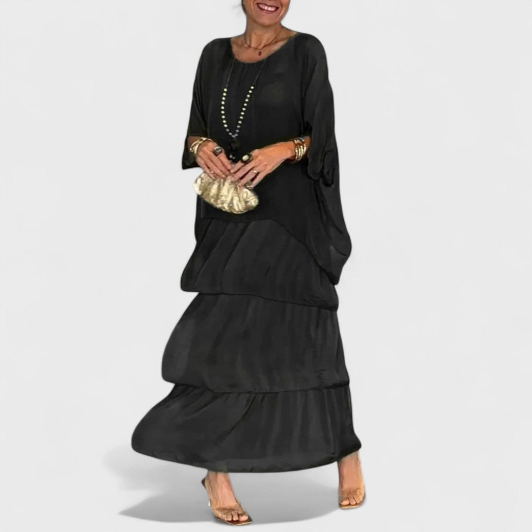 Nora - Elegant Chiffon Boho Dress