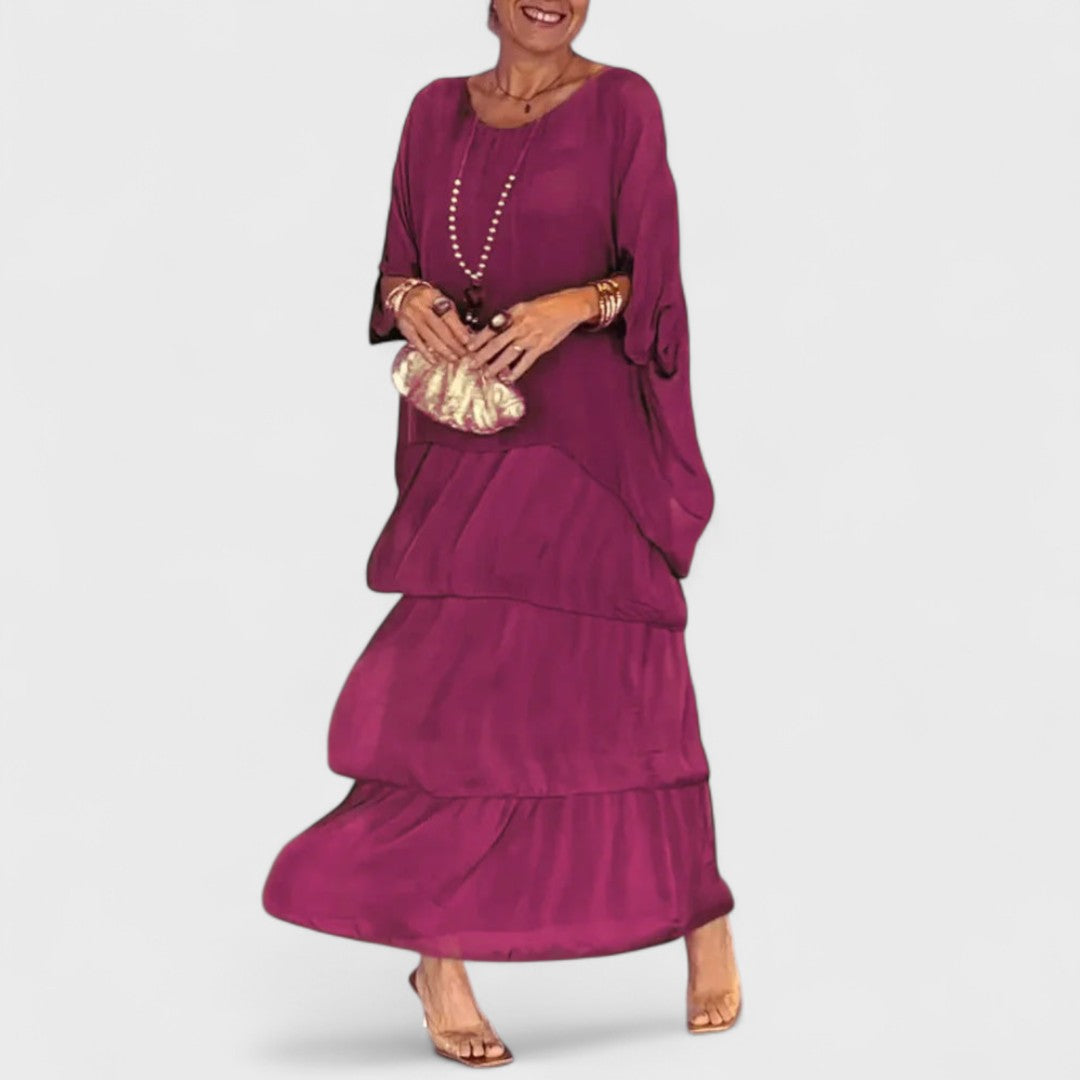 Nora - Elegant Chiffon Boho Dress