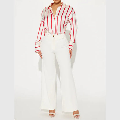 Delaney striped silk blouse