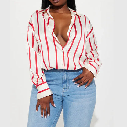 Delaney striped silk blouse
