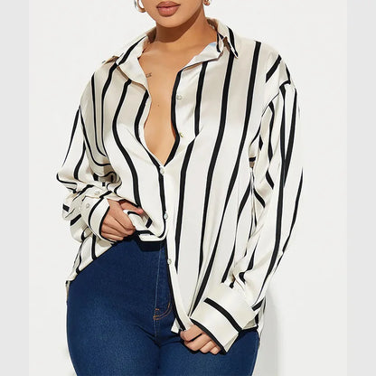 Delaney striped silk blouse