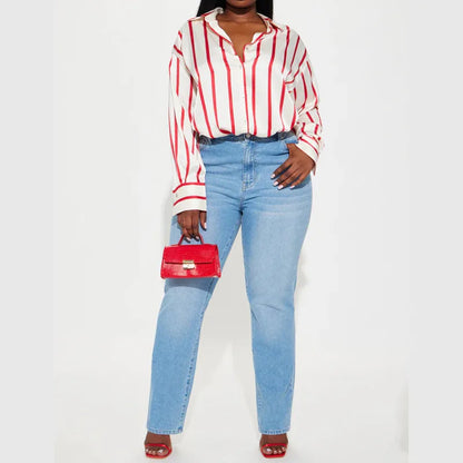 Delaney striped silk blouse