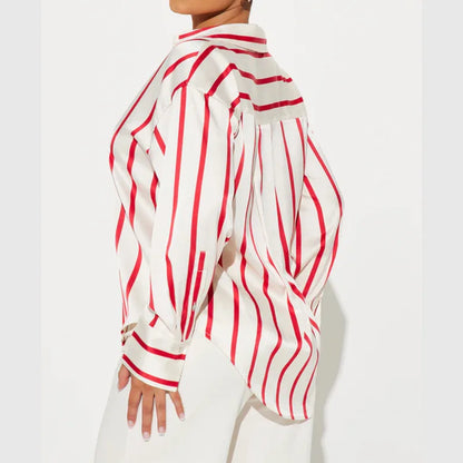 Delaney striped silk blouse