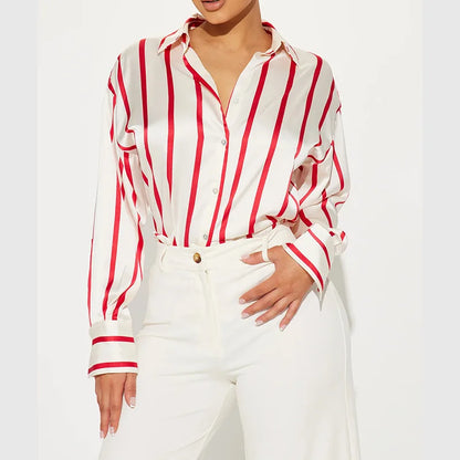 Delaney striped silk blouse