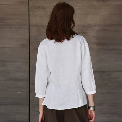 Silk V-neck blouse