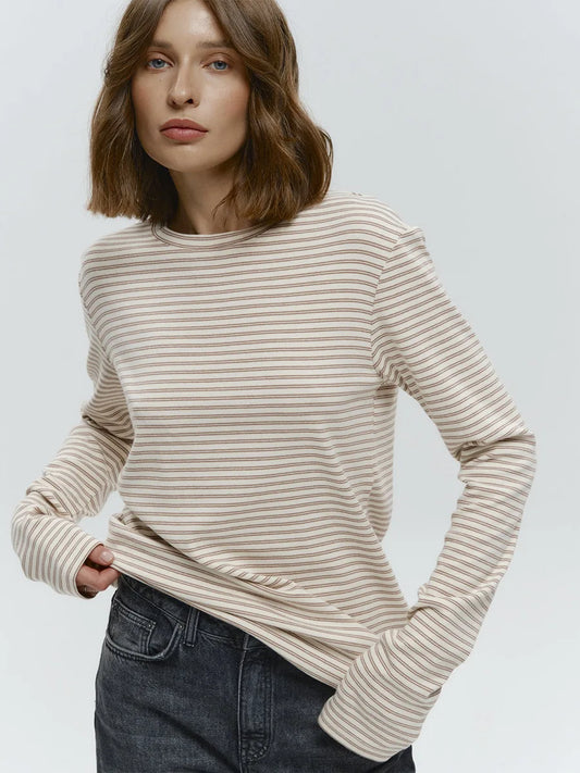 Linden Long-Sleeve Striped Top