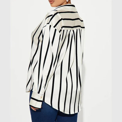 Delaney striped silk blouse