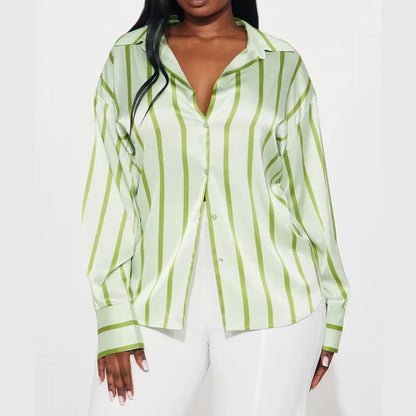 Delaney striped silk blouse