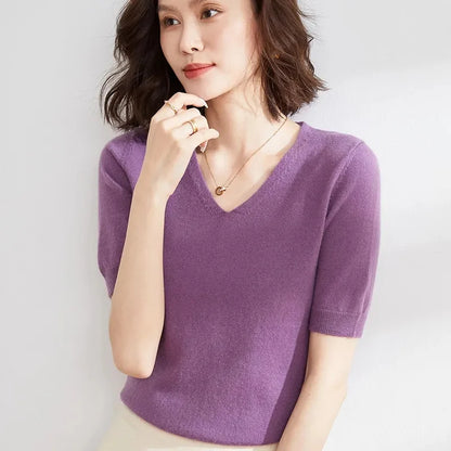 Elysian Ribbed V-Neck Top