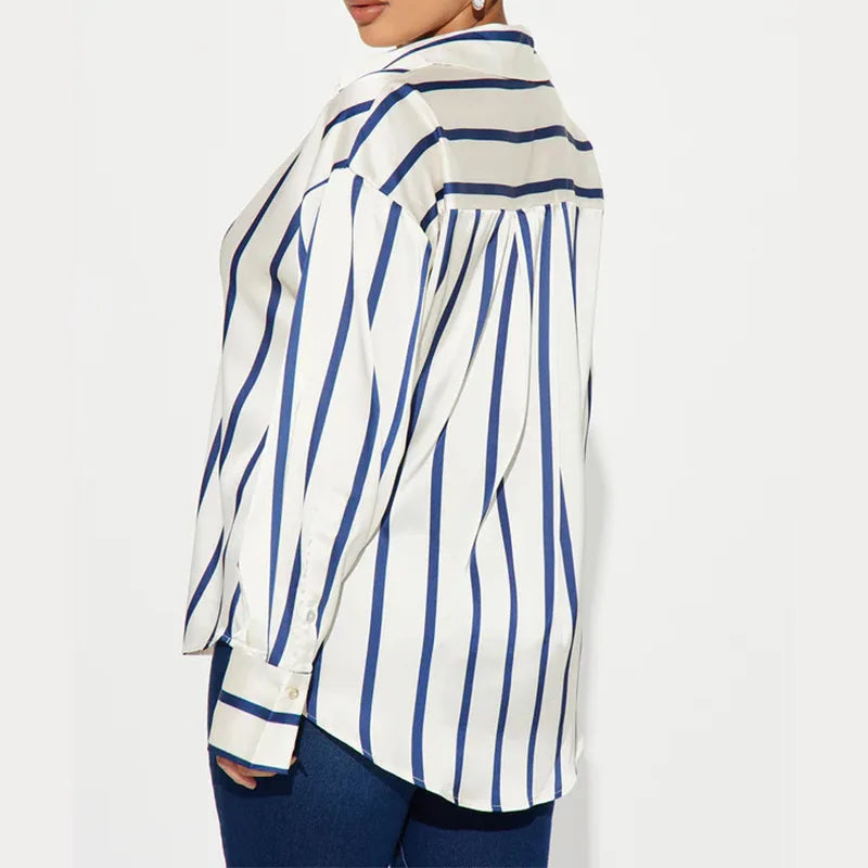 Delaney striped silk blouse