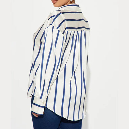 Delaney striped silk blouse
