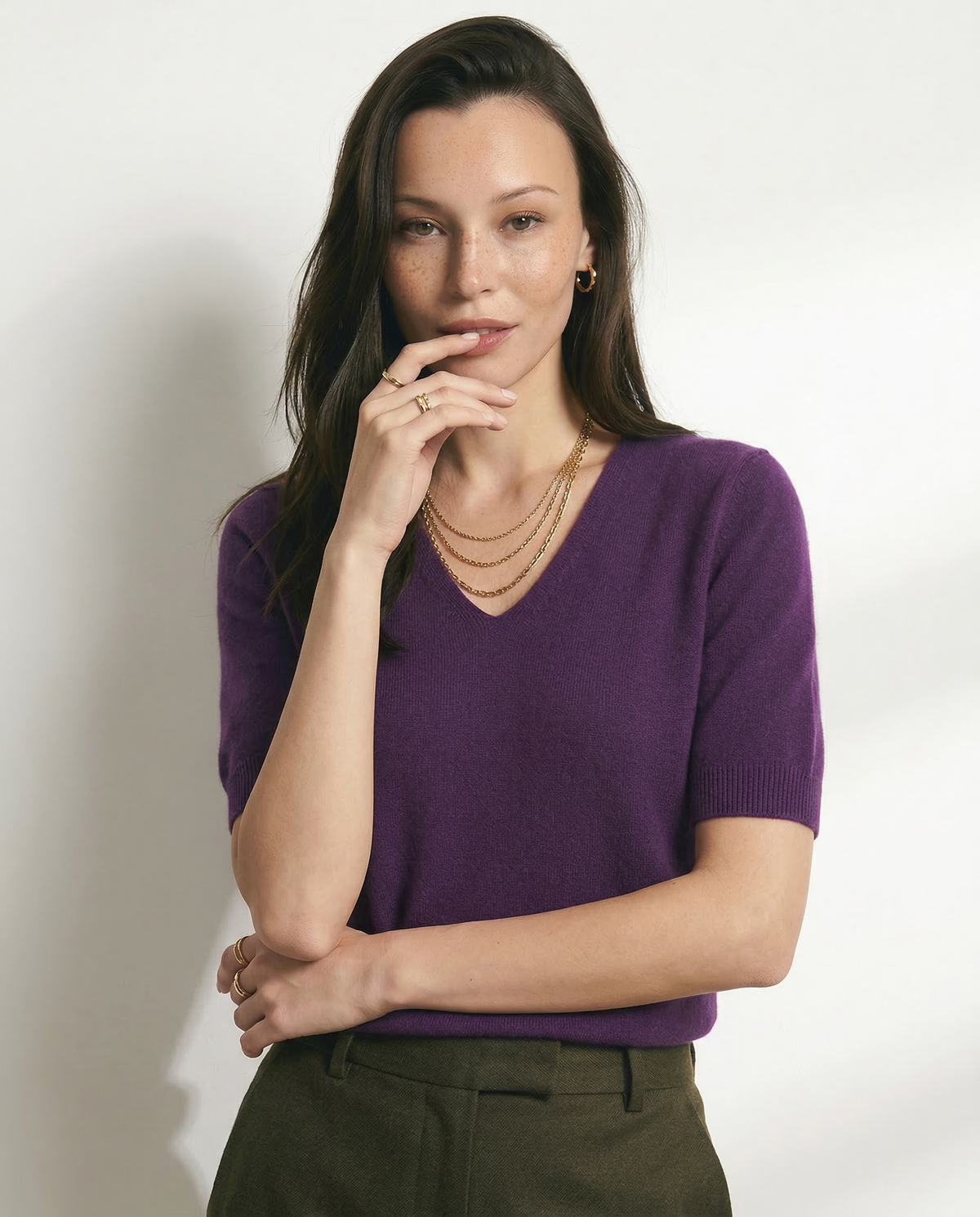 Elysian Ribbed V-Neck Top