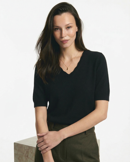 Elysian Ribbed V-Neck Top