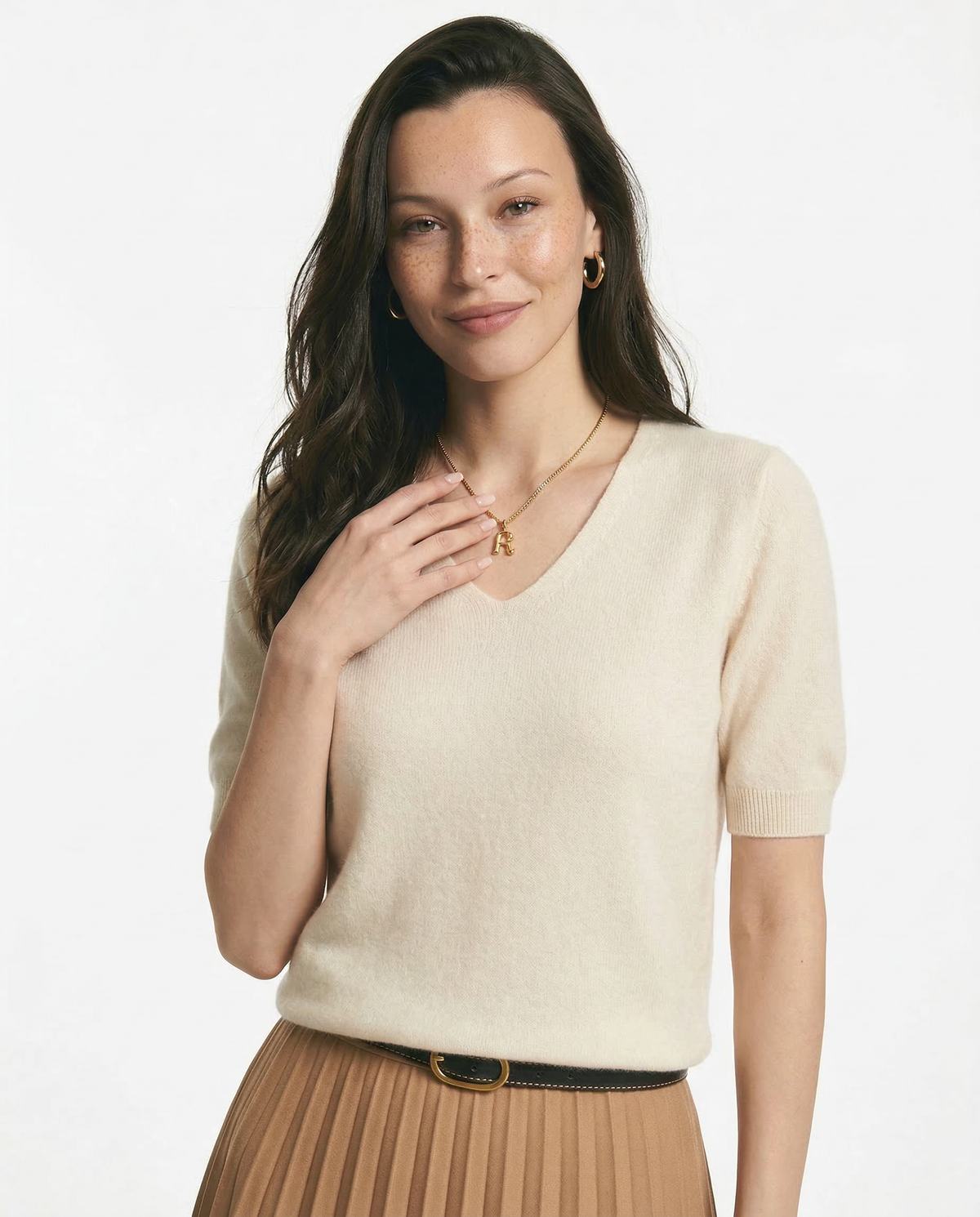 Elysian Ribbed V-Neck Top