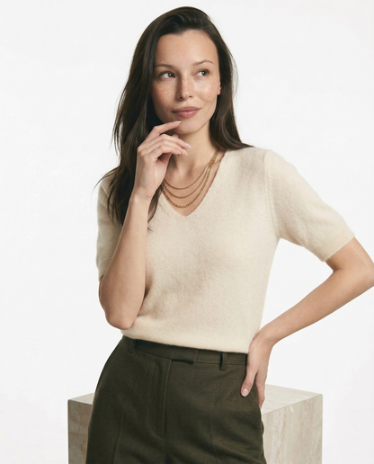 Elysian Ribbed V-Neck Top
