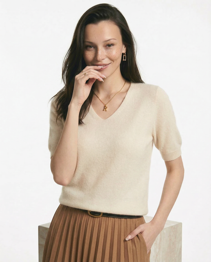 Elysian Ribbed V-Neck Top