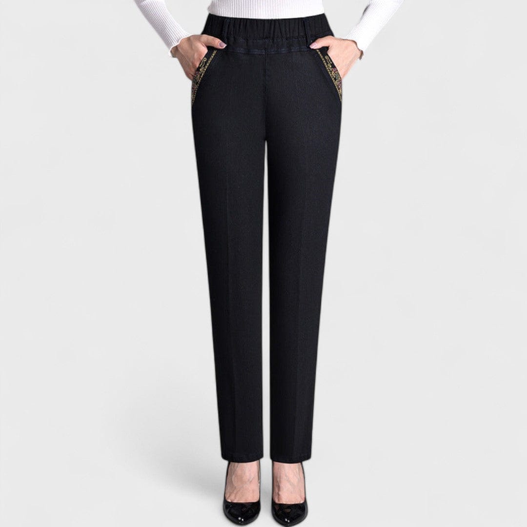 Elisa - Women's jeans with elasticated waist and side pockets