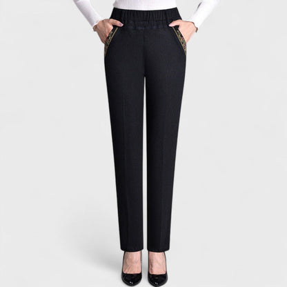 Elisa - Women's jeans with elasticated waist and side pockets