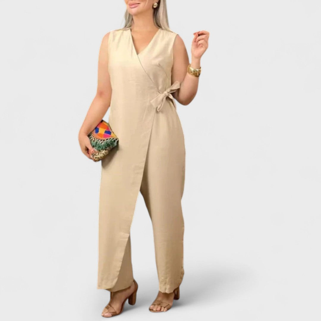 Inès - Elegant V-Neck Jumpsuit