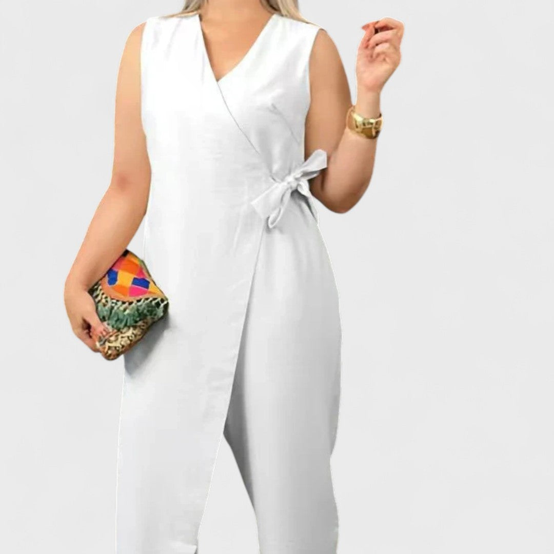 Inès - Elegant V-Neck Jumpsuit