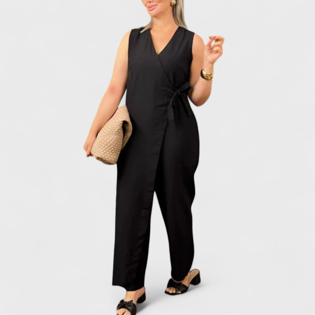 Inès - Elegant V-Neck Jumpsuit