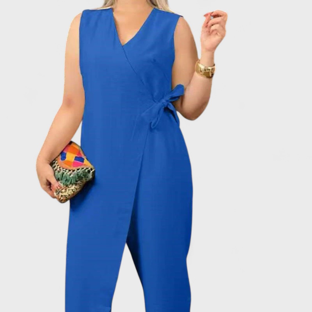 Inès - Elegant V-Neck Jumpsuit